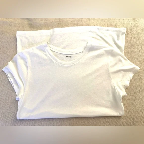Vince Softest Featherweight Short Sleeve Tee in White - Picture 7 of 10
